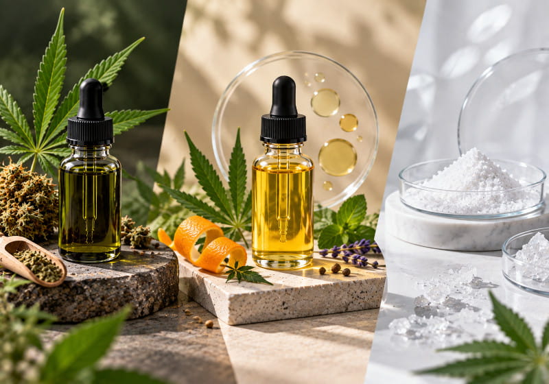 Full spectrum, broad spectrum and CBD isolate compared