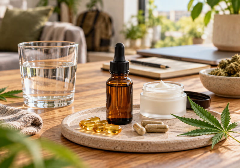 CBD in everyday life with CBD oil, capsules and other products