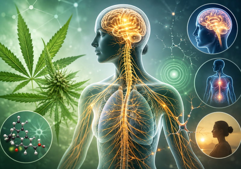 CBD Wirkung – Nervensystem, Gehirn, Psyche und körperliche Signalwege