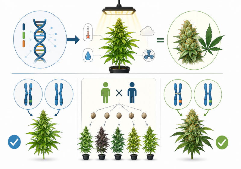 Génotype, phénotype, homozygote et hétérozygote - Canna Wiki - Génétique