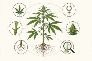 Anatomy: Structure and parts of the cannabis plant