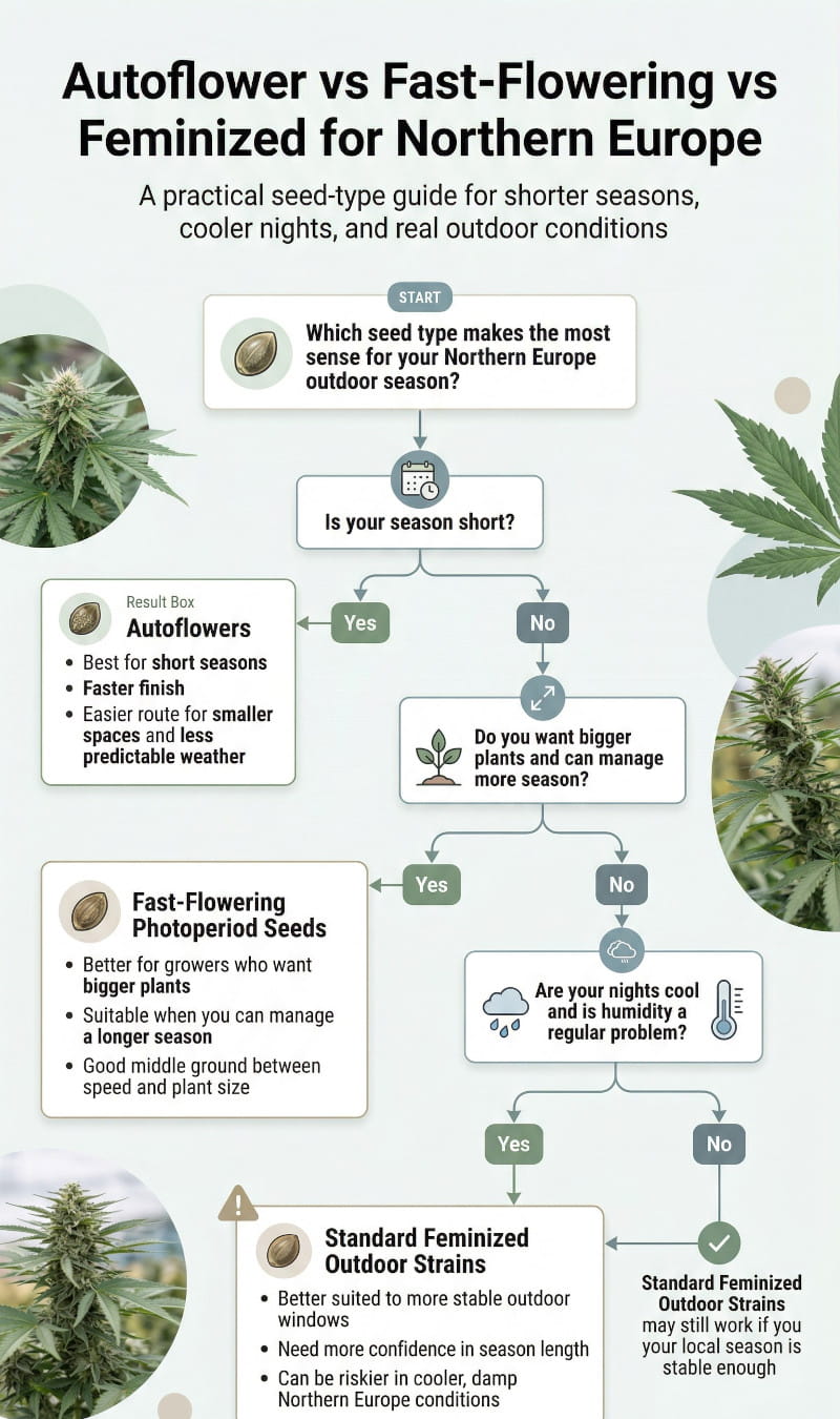 autoflower vs fast flowering vs feminized regular strains