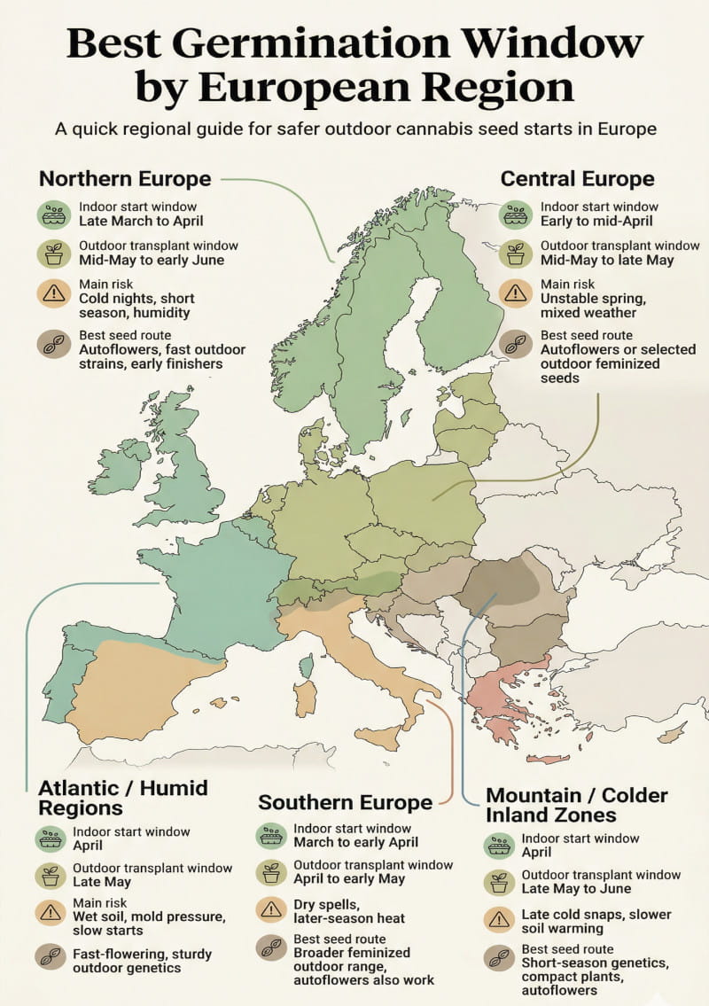 Der beste Zeitpunkt für die Aussaat nach europäischen Regionen