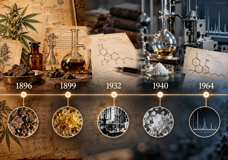 Histoire du cannabinol CBN de 1896 à la recherche moderne sur les cannabinoïdes