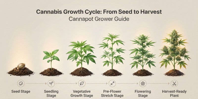 Cannabis-Wachstumszyklus – vom Anfang bis zur Ernte