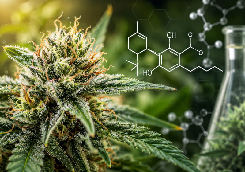CBDA Cannabidiolsäure in Cannabis