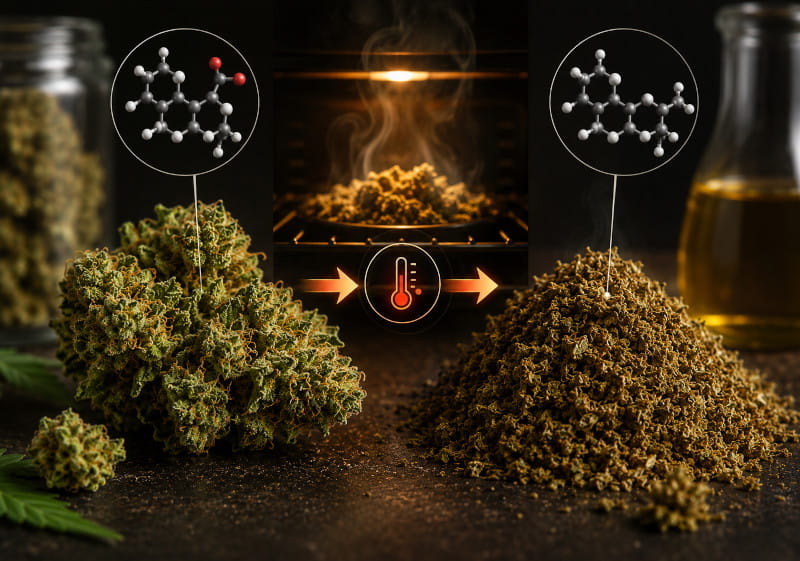 Decarboxylierung von Cannabis für THC Öl