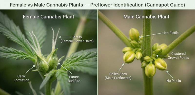 Weibliche versus männliche Pflanzen – Wie man sie identifiziert
