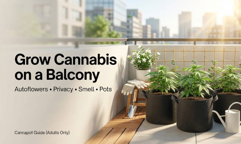 cultivar cannabis en un balcón privado