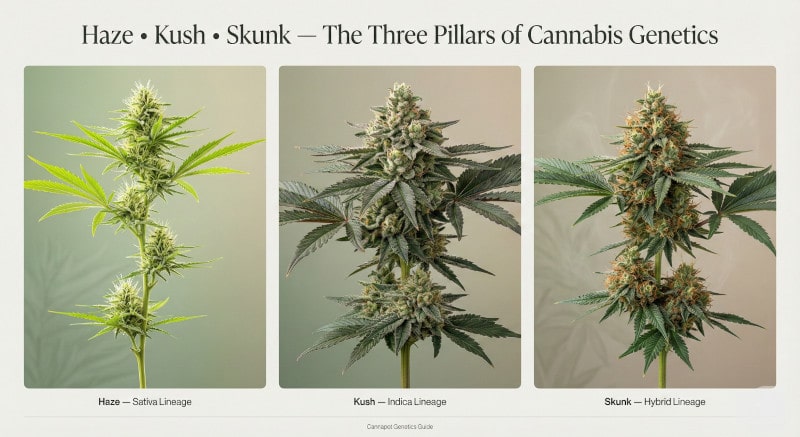 Haze – Skunk – Kush – die drei Säulen des Cannabis