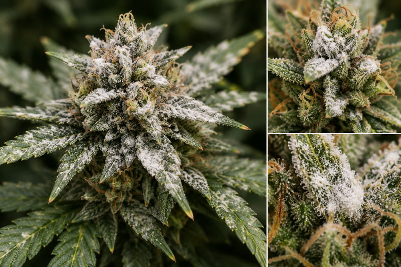Mehltau auf Cannabisblüte