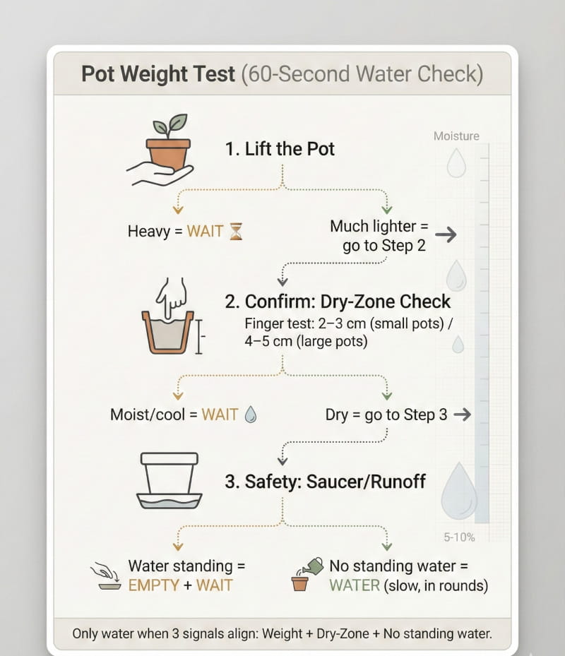 Le test du poids du pot - le test rapide de 60 secondes pour vérifier l'humidité