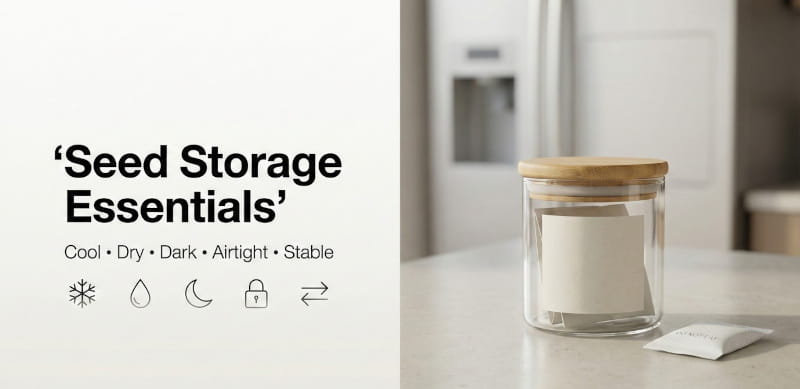 Grundvoraussetzungen für die Lagerung von Cannabissamen – kühl, trocken, dunkel, luftdicht, stabil