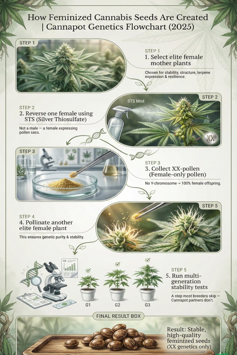 les étapes pour créer les graines féminisées parfaites