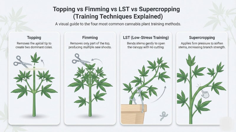 Topping versus Flimming versus LST versus Supercropping