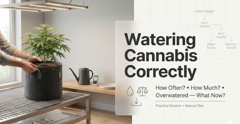 Arroser correctement le cannabis - mode d'emploi - guide de plantation