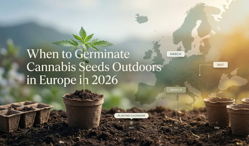 Wann sollte man Cannabissamen 2026 in Europa im Freien aussäen?