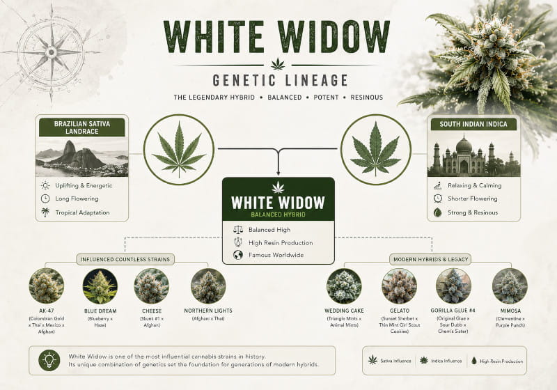 Canna Wiki - White Widow family tree - lineage