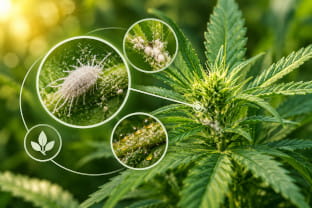 Cochinillas algodonosas en cannabis